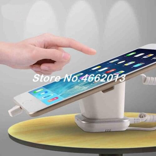 New Mobile Tablet security stand Cell phone display holder burglar alarm anti theft for retail with charging and alarm function