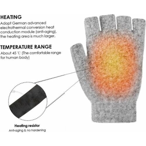 USB clamshell gloves USB warm double-sided heating knitted gloves USB double-sided heating gloves Cycling Equipment outdoor
