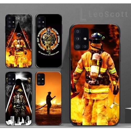 Firefighter Heroes Fireman Phone Cases For Samsung A50 A51 A71 A31 A21S S8 S9 S10 S20 S21 Plus Fe Ultra 4G 5G