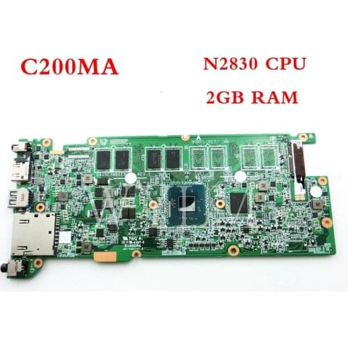 C200MA N2830 CPU 2GB RAM mainboard For ASUS C200M C200MA Laptop motherboard Tested Working 90NB05M0-R01000 free shipping