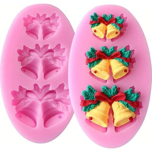 Christmas Bell Modeling Resin Mold Fondant Cake Christmas Baking Accessories Kitchen Baking Silicone Mold
