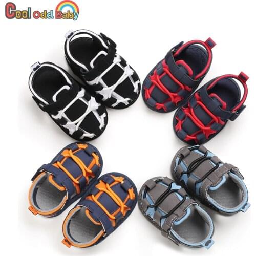 Cool Summer Baby Boy Shoes Fashion Breathable Canvas Soft Sole Infant Sandals Newborn Toddler Non-Slip First Walkers 0-18 Months