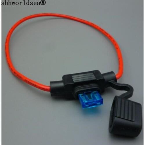 Shhworldsea 5PCS/lot 1A 2A 3A 5A 7.5A 10A 15A 20A 25A 30A 35A 40A Auto fuse socket car In-Line waterproof auto Fuse Holder
