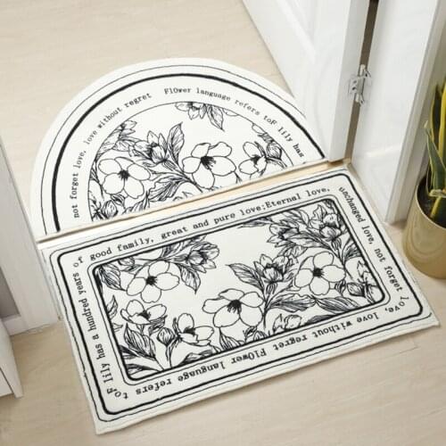 Nordic Entrance Doormat Absorbent Floor Mat for Living Room Non-Slip Carpet Plush Kitchen Rugs Balcony Hallway Area Rug