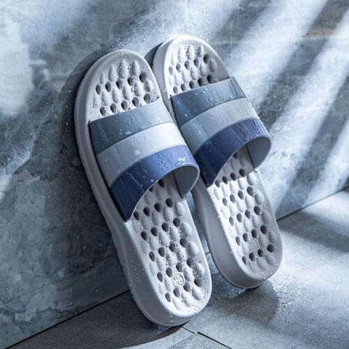 Couples Slippers Female Massage Household Deodorant Home Indoor Bathroom Leaking Bath Non-Slip Platform Mens Slipper Men Shoe