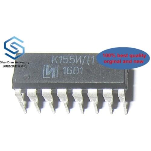 1pcs only new K155ID1 K155 DIP16 Glow Digital Tubes Clock Driver IC Chip Decimal BCD Nixie Clock