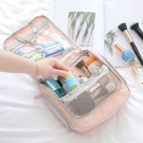Outdoor Travel Zipper Handbag Waterproof Female Storage Makeup Box Bags Womens Cosmetic Bag Large-capacity Portable Toilet Bag