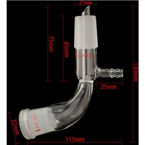 Vacuum Receiver Tube 105 Degree 24 Port Vacuum Tail Tube Vacuum Receiving Tube Thickened Glass