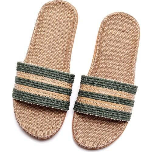 2020 Summer household fashion simple style womens casual beach shoes flat bottom non slip sweat absorbing slippers