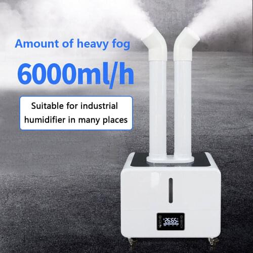 2021 New Heavy Duty Air Atomizer Ultrasonic Industrial Humidifier Big Fog 6000ml/H Mist Maker For Factory Workshop