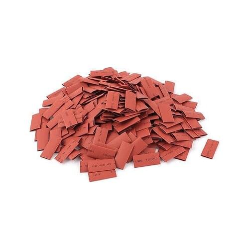 280pcs 8mm Dia 30mm Long Polyolefin 2:1 Heat Shrink Tubing Wire Wrap Sleeve Red