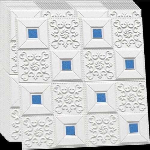 DIY 3D Brick Wall Stickers PE Foam 3D Wallpaper DIY Wall Stickers Wall Decor Embossed Brick Stone Wallpaper Room House Poster
