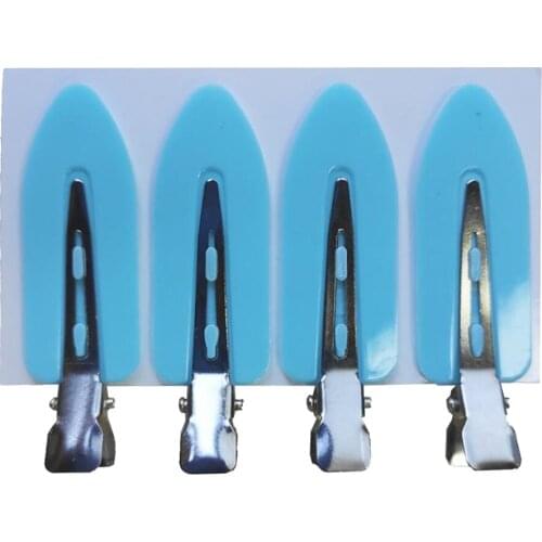 4x No Bend Pin Curls Hair Clips Barber Sectioning Bangs Clamps Barrettes Set