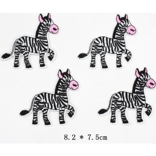 5pcs High Quality Animal Embroidery Patches For Clothes Decoration 3D Diy Zebra Clothing Accessories Ironing Applique Stickers