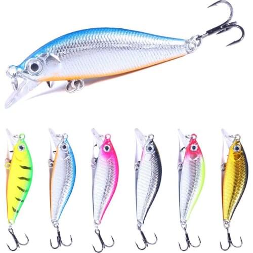 6PCS/Set 5cm 3g Minnow fishing lure japan pesca swimbait fish mini crankbait plopper bass trout lures lot bait