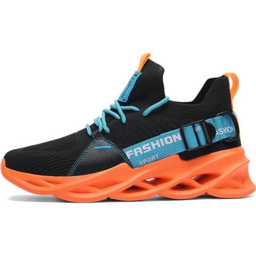 Oversize Breathable Mesh Sneakers Socks for Men Sport Shoes Mens Running Tennis Mens Sports Shoes Brands Black Knit GMB-1944