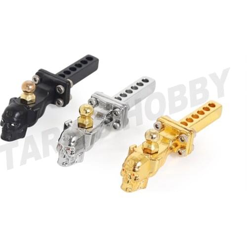 Skull Trailer Hook Metal Trailer Hitch Mount for 1/10 RC Crawler Traxxas TRX4 TRX6 Axial SCX10 90046 03007 GEN 8 86100