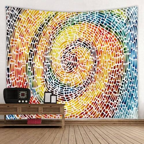 Dreamlike Mandala Tapestry Wall Hanging Sandy Beach Throw Rug Blanket Camping Tent Travel Mattress Bohemian Sleeping Pad