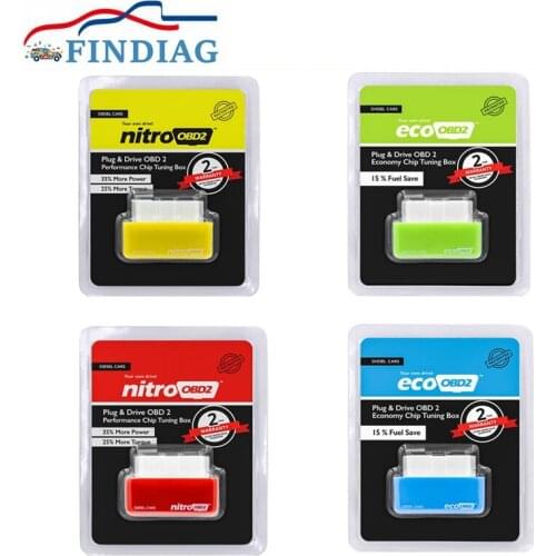Nitro OBD2 Eco OBD2 For Diesel Benzine Gasoline Car 15% Fuel Save More Power NitroOBD2 Plug & Driver ECU Chip Tuning Tool