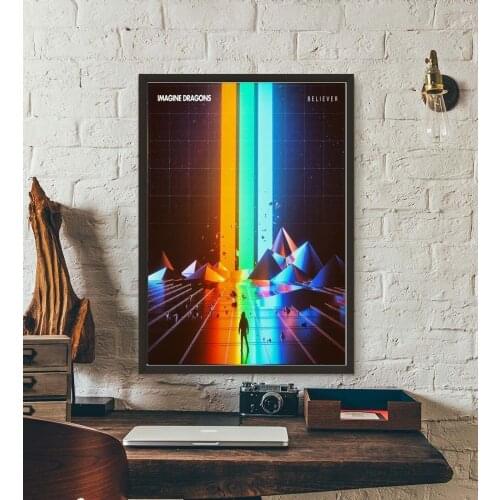 Dragons Imagine Music Album History Cover Art Canvas Painting Wall Picture Home Decor Posters and Prints