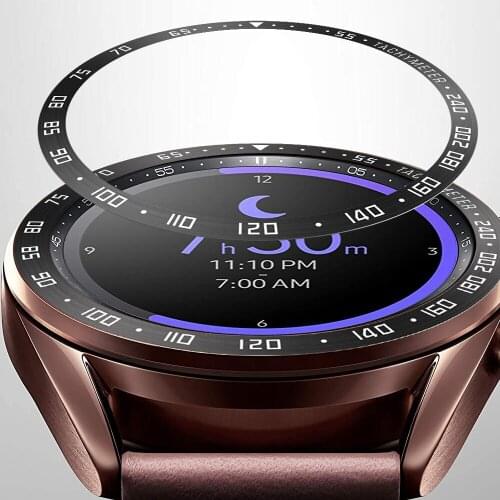 Seven Colors Scale Bezel Ring For Samsung Galaxy Watch 3 Anti-scratch Steel Bezel Ring Adhesive Cover Fashion Watch Parts 41mm