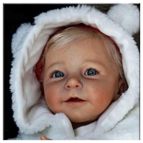 55 CM 3D-Paint Skin Soft Silicone Reborn Girl Baby Doll Toy Like Real Bebe Blonde Princess Toddler Alive Dress Up Boneca