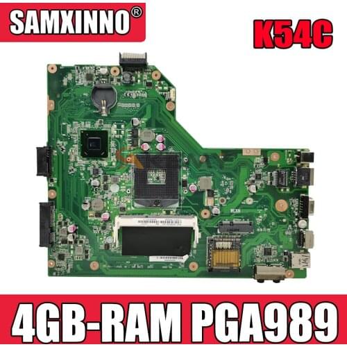 Akemy K54C Laptop motherboard for ASUS X54C original mainboard 4GB-RAM PGA989