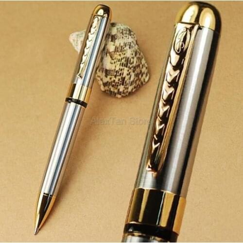Jinhao 250 Metal Ballpoint Pen Silver & Gold Trim Multicolor Write Stationery Writing Business Office Home School