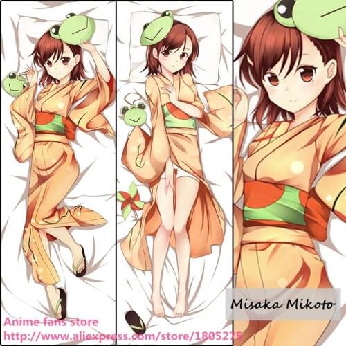 Cute Anime Toaru Kagaku no Railgun Misaka Mikoto Lovely Kimono Japanese Pillowcase Pillow Case Cover decorative Hugging Body