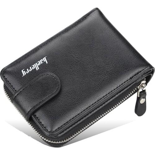 Mens European and American drivers license multi-function buckle coin purse horizontal zipper organ bag credit card bag