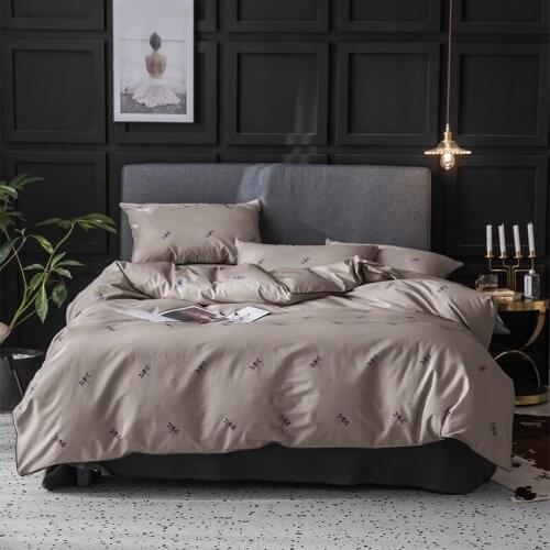 New 2019 Spring Light Luxury 100% Cotton Bedding Sets Cute Bee And Dragonfly Three Size Include Duvet Cover+Bed Sheet+Pillowcase