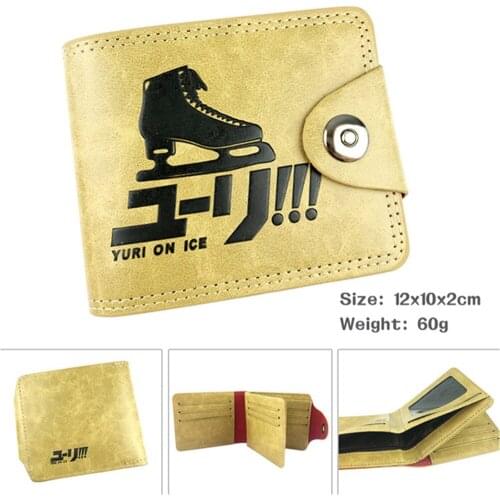 PU Wallet Anime YurI!!! on Ice Hidden Discount Bifold Mens Leather Note Compartment Photo Coin Credit Cards Holder Purses