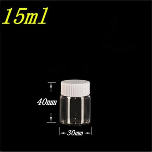20 pcs 30x40x21 mm 15 ml Empty Glass Bottles With White Plastic Screw Cap DIY Small Containers Jars
