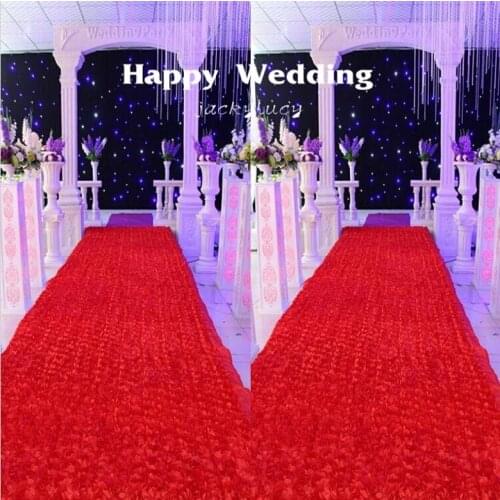 Romantic 3D Rose Petal Carpet Aisle Runner 10M long 1M wide For Wedding Backdrop Centerpieces Favors Party Decorations