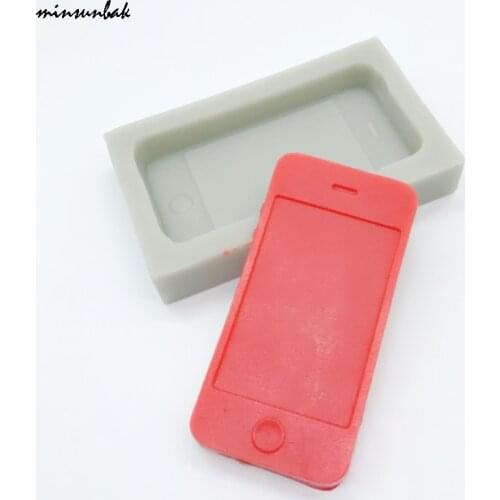 Minsunbak Mobile Phone Model Silicone Mold Soap Mold Candle Clay Mold Chocolate Baking Tools