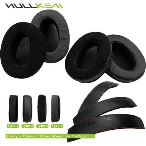 Nullkeai Replacement Earpads Headband For HyperX Cloud Core,Cloud Silver,Cloud I/ II,Cloud Alpha,Cloud Pro,Cloud X Headphone