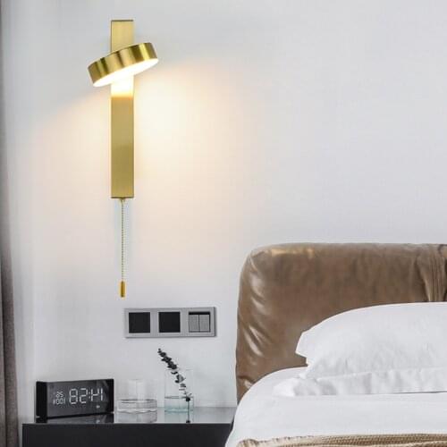 LED Wall Lamp Modern Minimalist Indoor Wall Light Surface Mounted Wall Lamps Bedside 9W Sconce White Black Golden Aisle Lighting