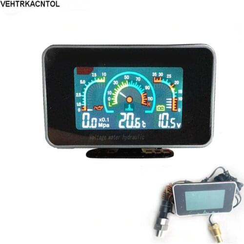 VEHTRKACNTOL 3 Functions 12v/24v Truck Car Oil Pressure Gauge+ Voltmeter Voltage Gauge + Water Temperature Gauge Meter Monitor