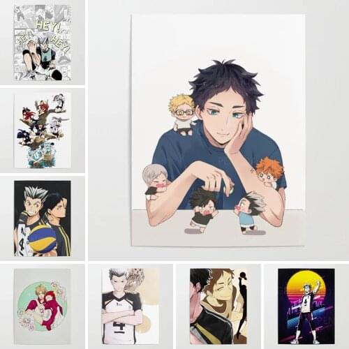 Japan Classic Anime Wall Art Hd Canvas Painting Nordic Haikyu Bokuto Wall Pictures for Living Room Decor Poster Prints for Kids