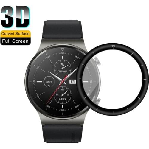 2pcs 3D Coverage Protective Film For Huawei Watch GT 2pro GT2 Pro Screen Protector HD Clear Film 3D Curved Composite Material
