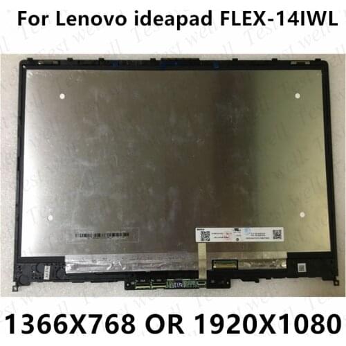 LCD Screen Display Touch Digitizer Glass Assembly + Bezel Frame for Lenovo IdeaPad FLEX-14API FLEX-14IWL FLEX-14IML 1920x1080