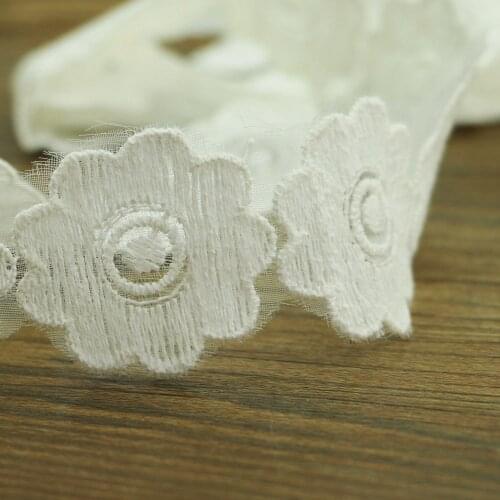 1 yards white lace embroidery lace decoration material DIY