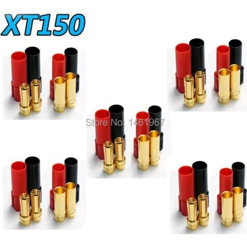 10 Pairs XT150 6mm Bullet Connector Adapter Plug Set Male Female 150 High Rated Amps For RC LiPo Battery