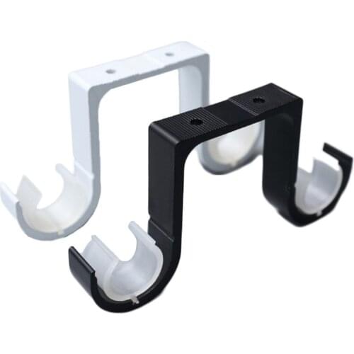 2pcs/set Double Curtain Rod Brackets Window Hardware Hook Holder Hanger Roof Mounted Home Decor