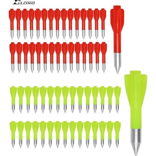 20Pcs O.D 6/8mm Aluminum Tips Bolt Archery 2.9" Length Broadheads Flecha For 50/80 LB Pistol Crossbow