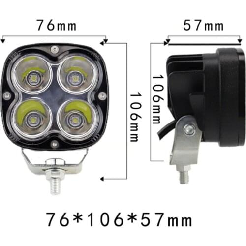 2x 3 Inch Led Work Light 12V 24V For Car Yellow Fog Lamp 4x4 Off-road Motorcycle Tractors Driving Lights White Square Spotlight