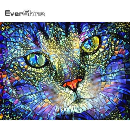 EverShine 5D DIY Diamond Embroidery Animals Cross Stitch Diamond Art Painting Animals Picture Rhinestones Decoration For Home