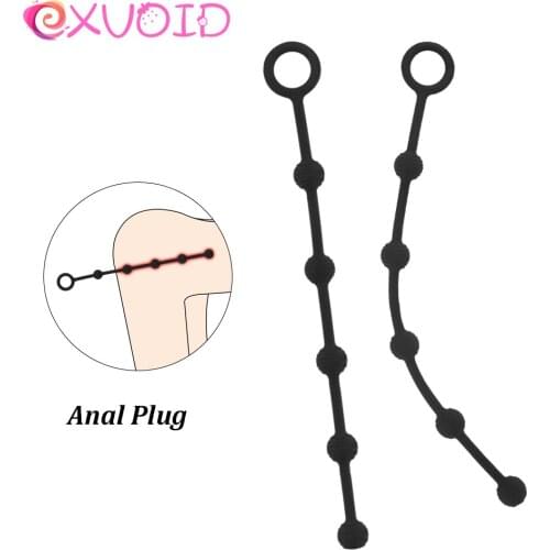 EXVOID Back Court Anal Sex Toys for Women Men Butt Plugs Sex Shop Pull Beads Prostate Massager Anal Plug Silicone Adult Products