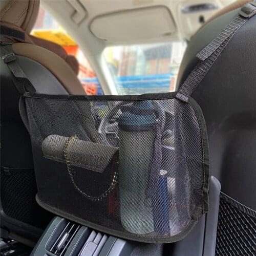 Car Net Pocket Handbag Holder Car Seat Storage Bag Between Seat Storage Pet Net Barrier Dog Mesh Barrier Interior Accessories