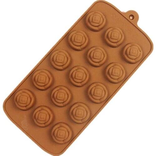 Free shipping 15 Mini Rose liquid silicone mould handmade soap cake mould DIY